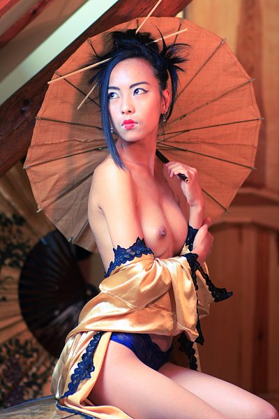 stylizované focení Geisha